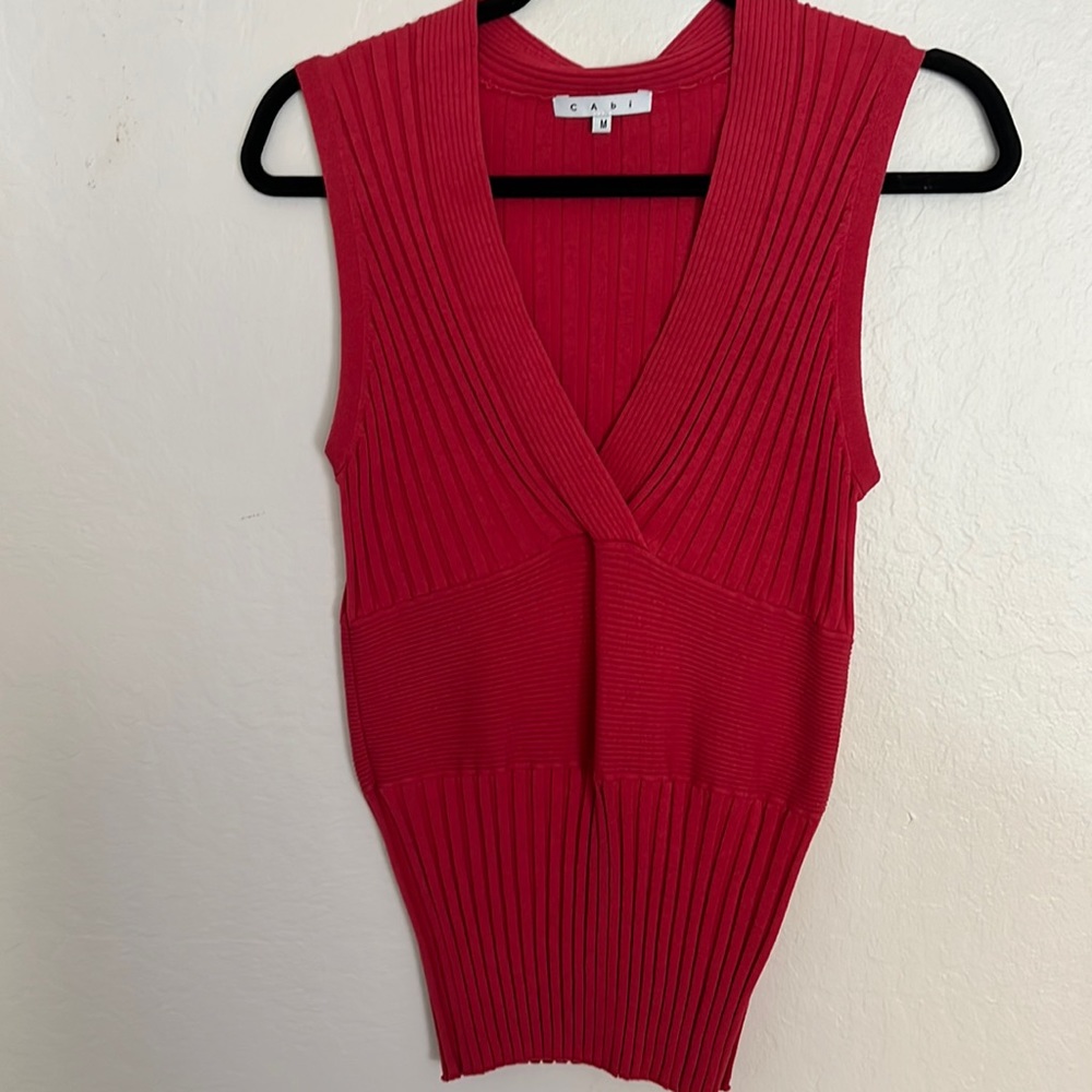 Cabi v-neck ribbed tank Medium